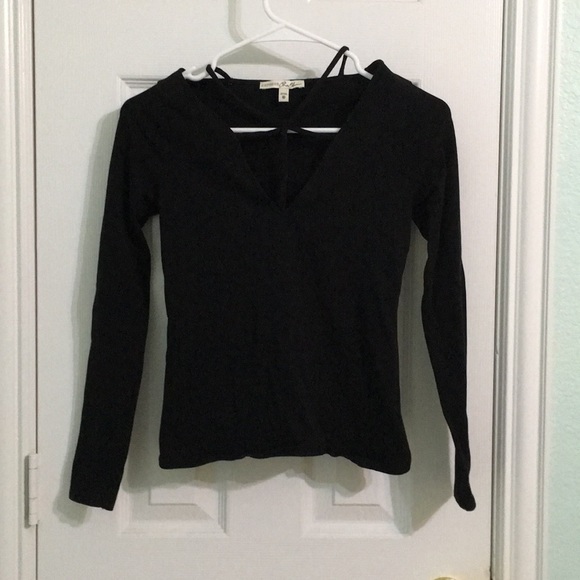 EXPRESS black long sleeve top - Picture 1 of 3